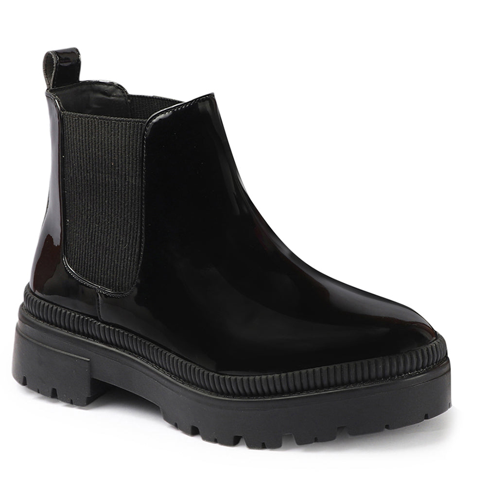 Women Block-Heeled Chelsea Slip-on Boots