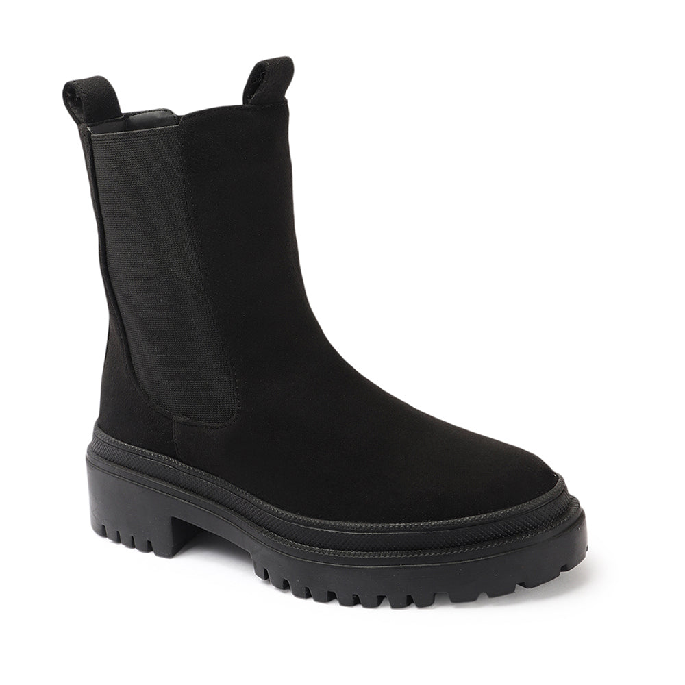 Women Block-Heeled Chelsea Slip-on Boots