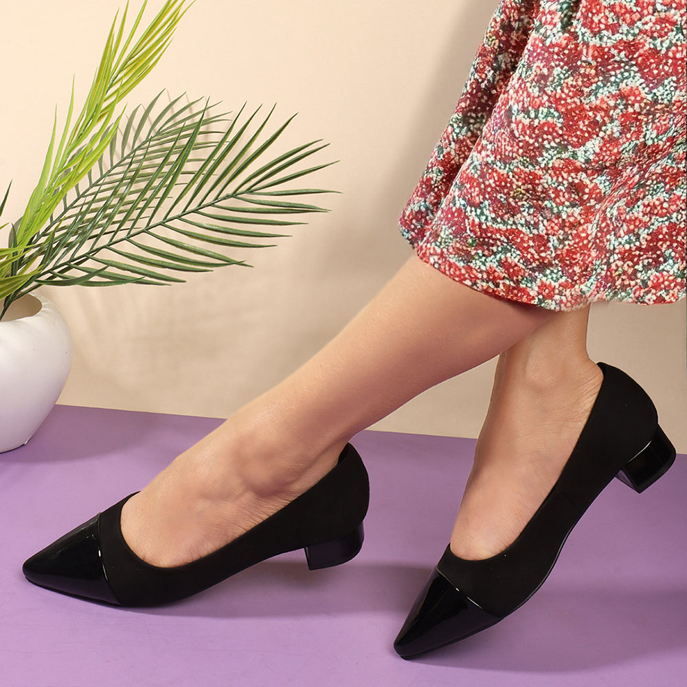 Women's Pointed Toe Block Heeled Pumps – Carlton London Online