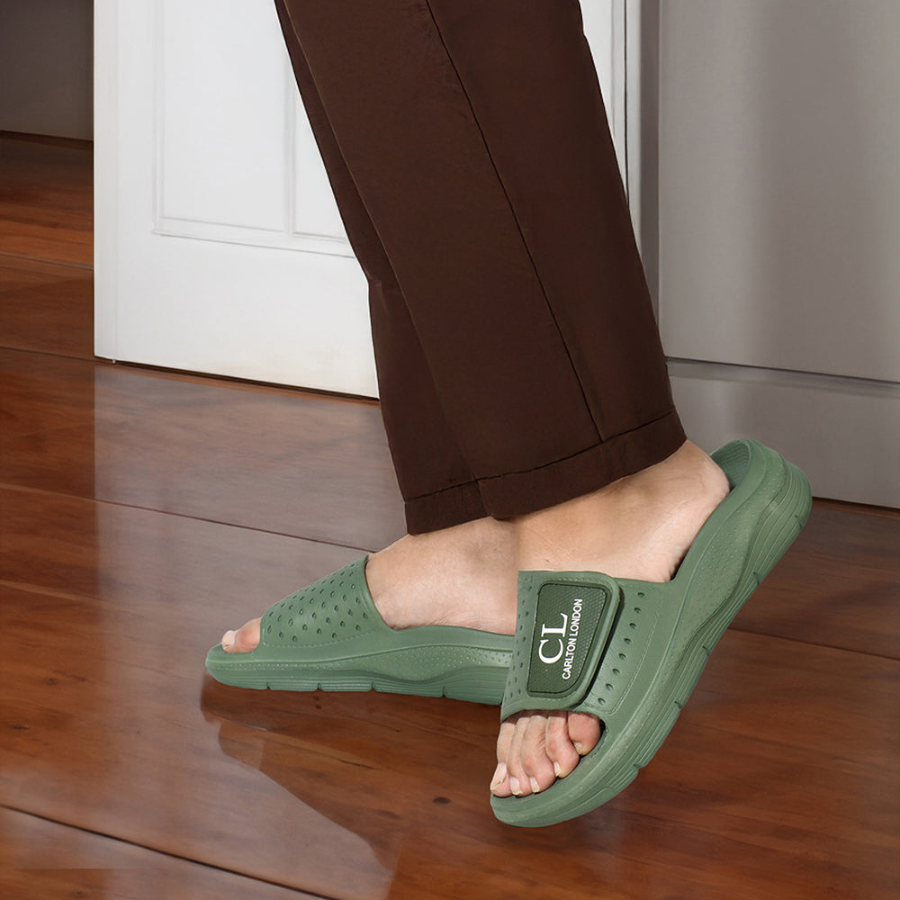 Men Perforated Adjustable Comfort Sliders