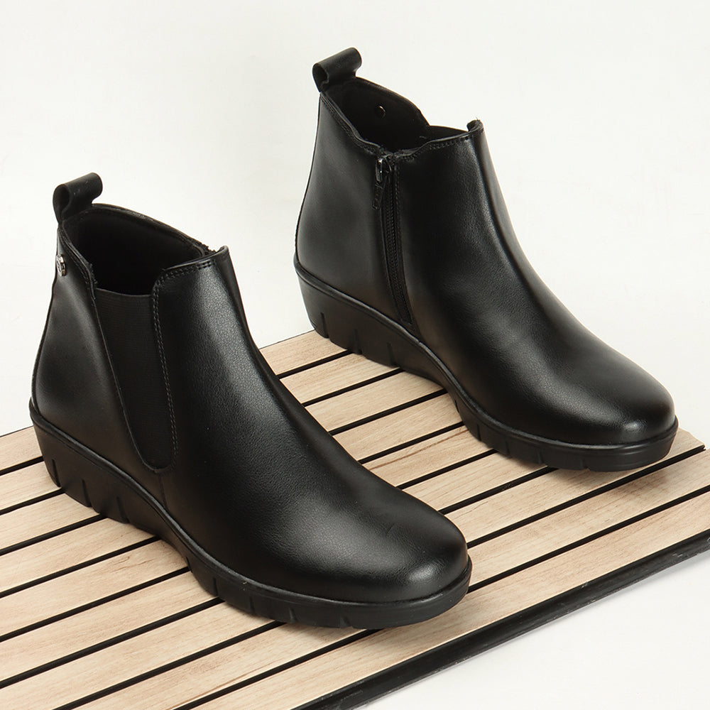 Women Synthetic Solid Sild Zipper Chelsea Boots