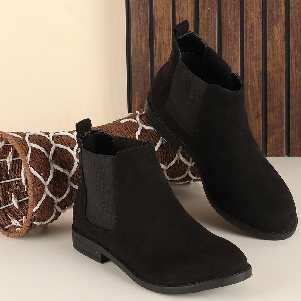 Women Casual Block-Heeled Chelsea Boots