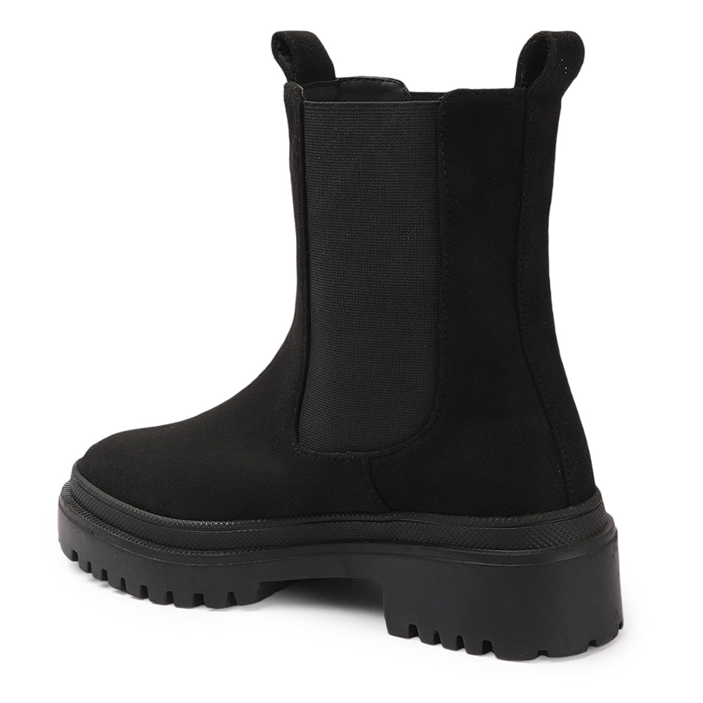 Women Block-Heeled Chelsea Slip-on Boots