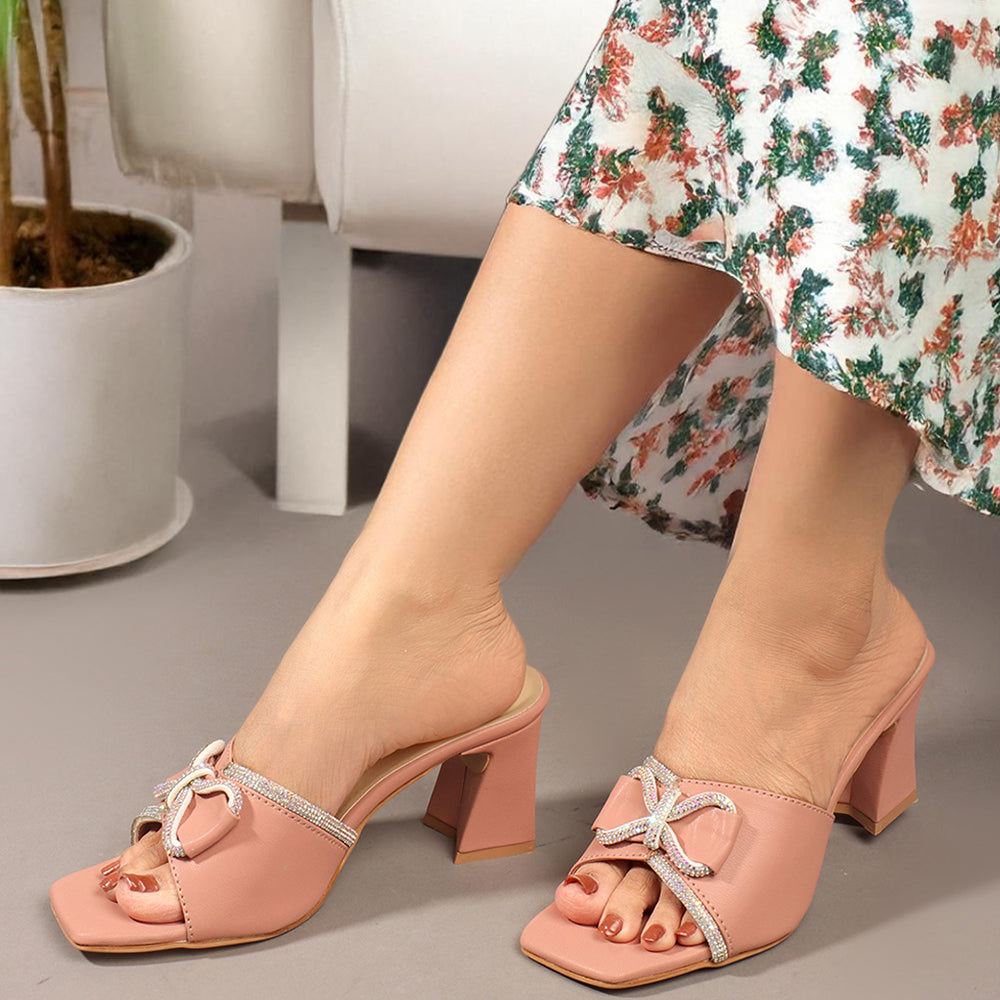 Women Embellished Party Block Heel Sandals