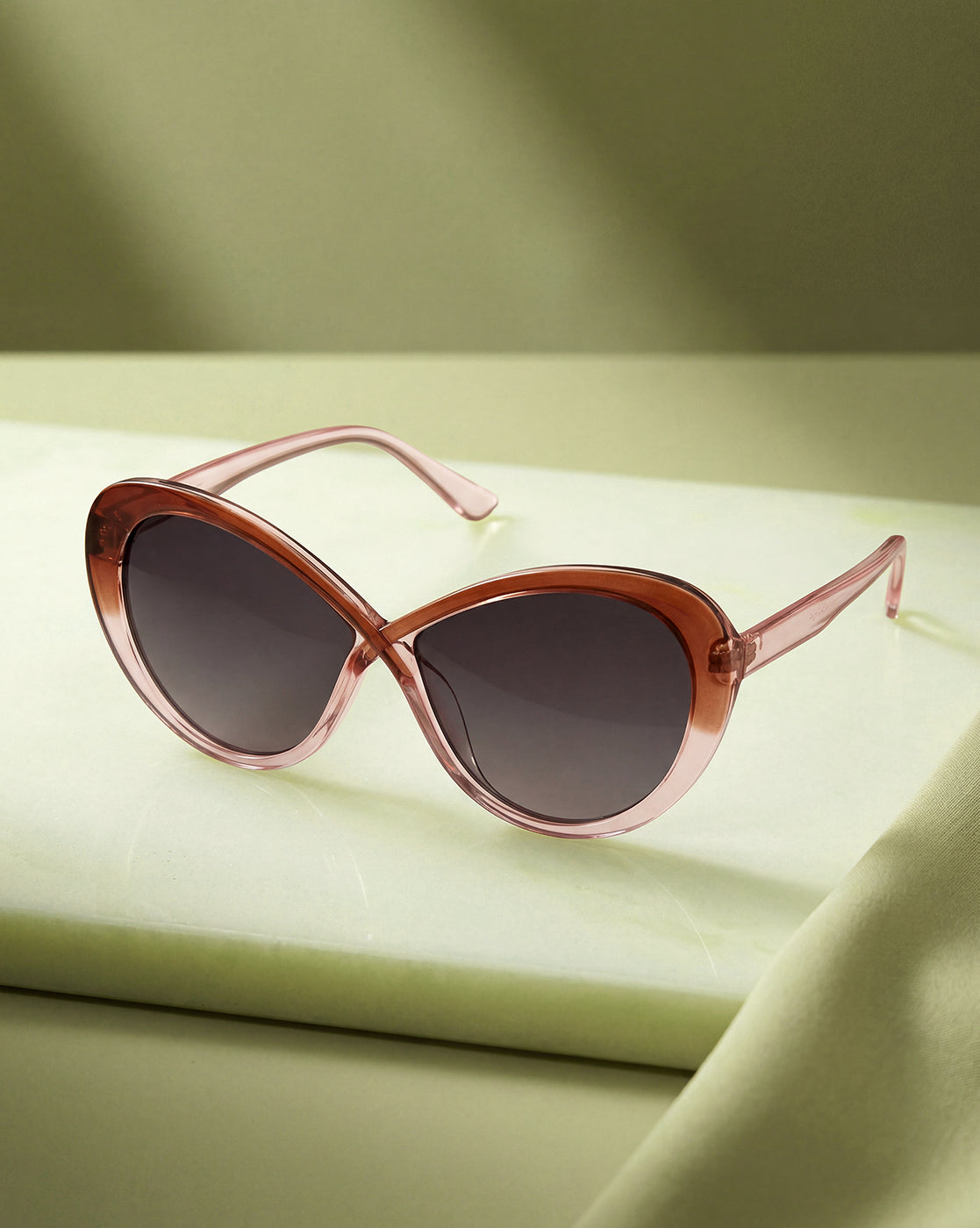 Women Dual Toned UV Protected Black Lens Oversized Sunglasses