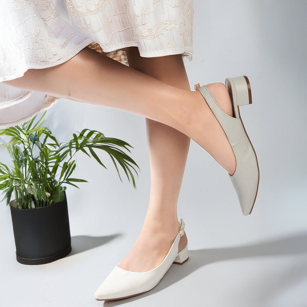 Women's Solid Pointed Toe Block Heel Pumps – Carlton London Online