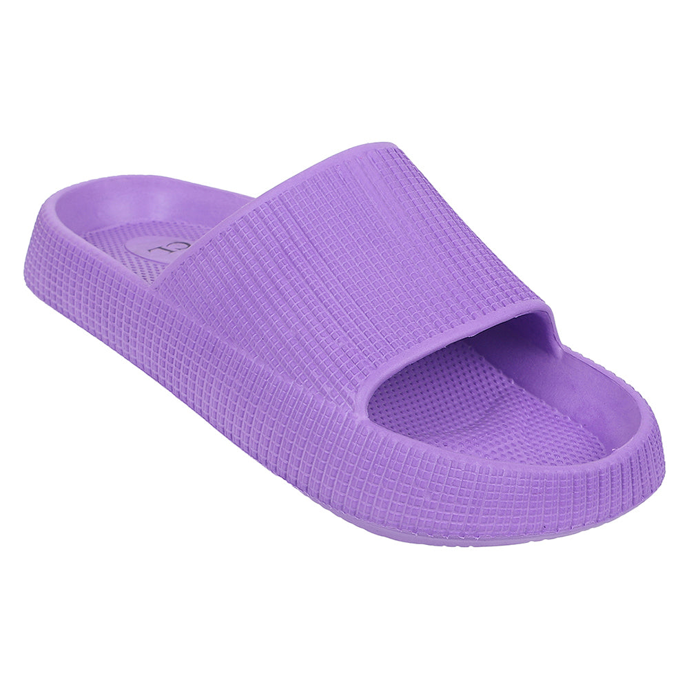 Women Lightweight and comfortable Textured Slides