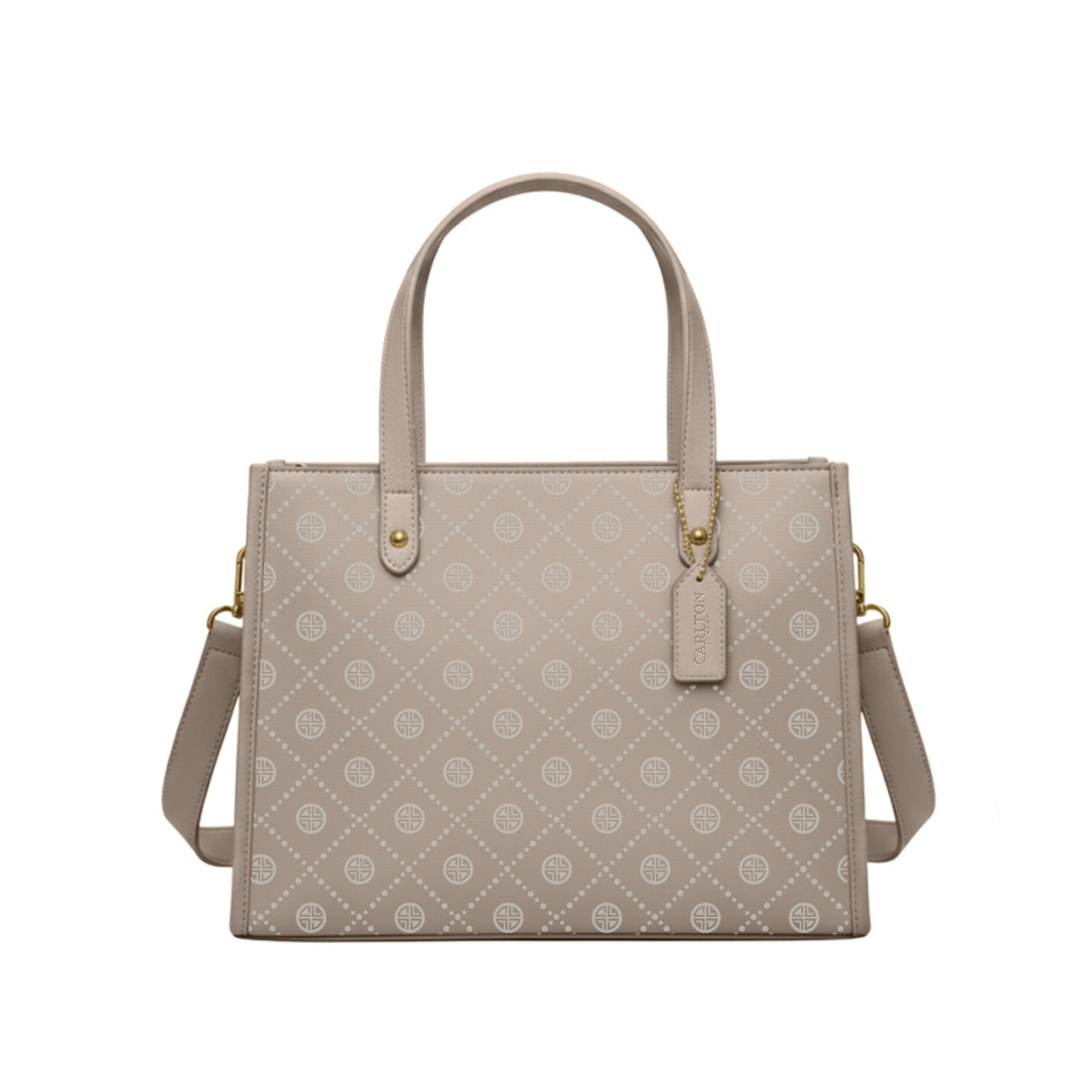 Carlton London Selene Structured Beige Tote Bag CLHB 10