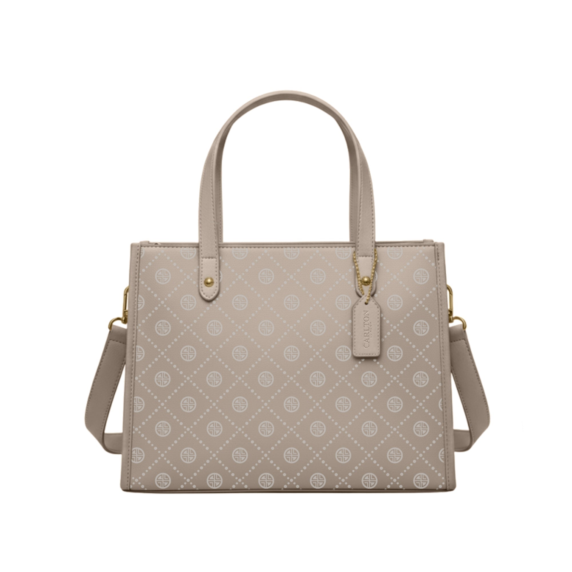 Carlton London Selene Structured Beige Tote Bag CLHB 10