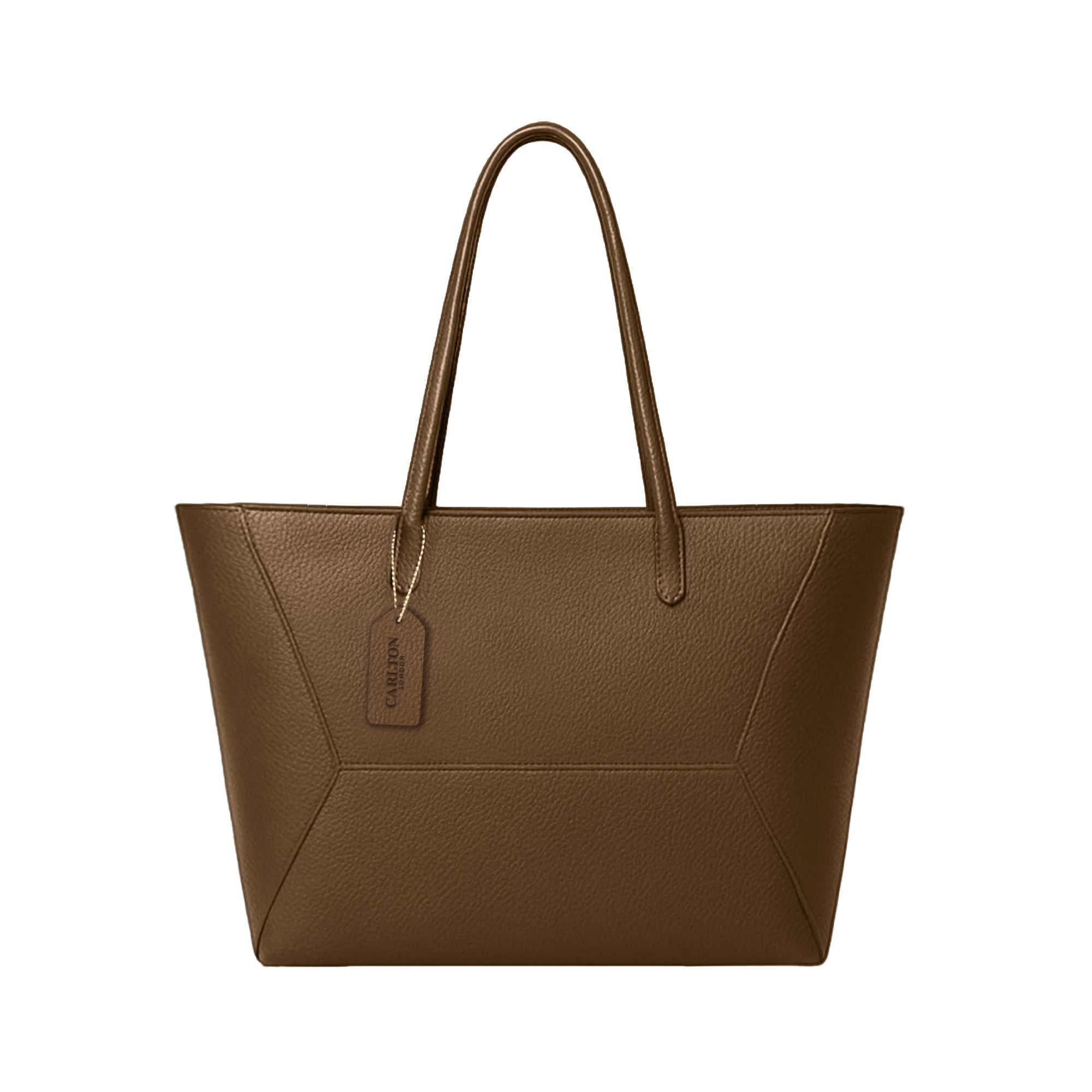 Carlton London Isabella Brown Textured Tote Bag CLHB 07