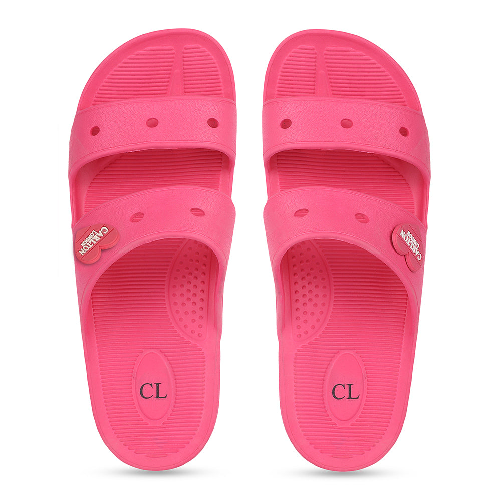Women Lightweight and comfortable Dual Strap Slides