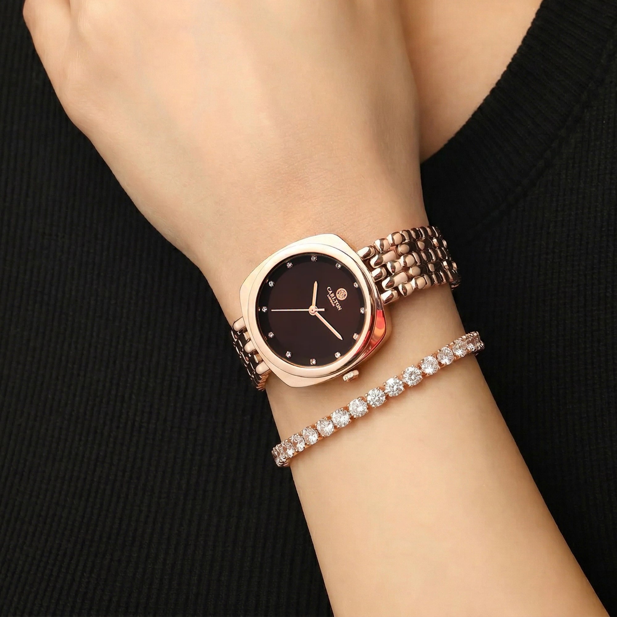 Women Gift Set 2 Celeste Brown Watch and Bracelet - CLPLG120
