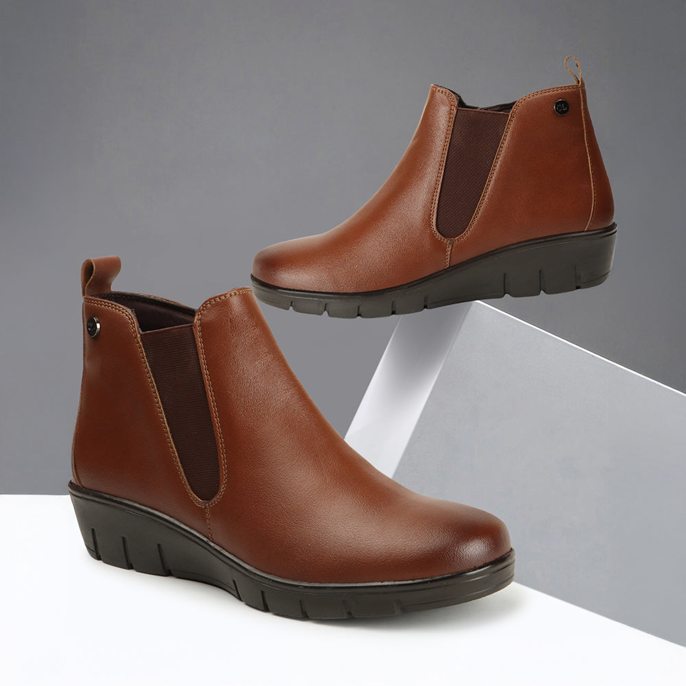 Women Synthetic Solid Sild Zipper Chelsea Boots