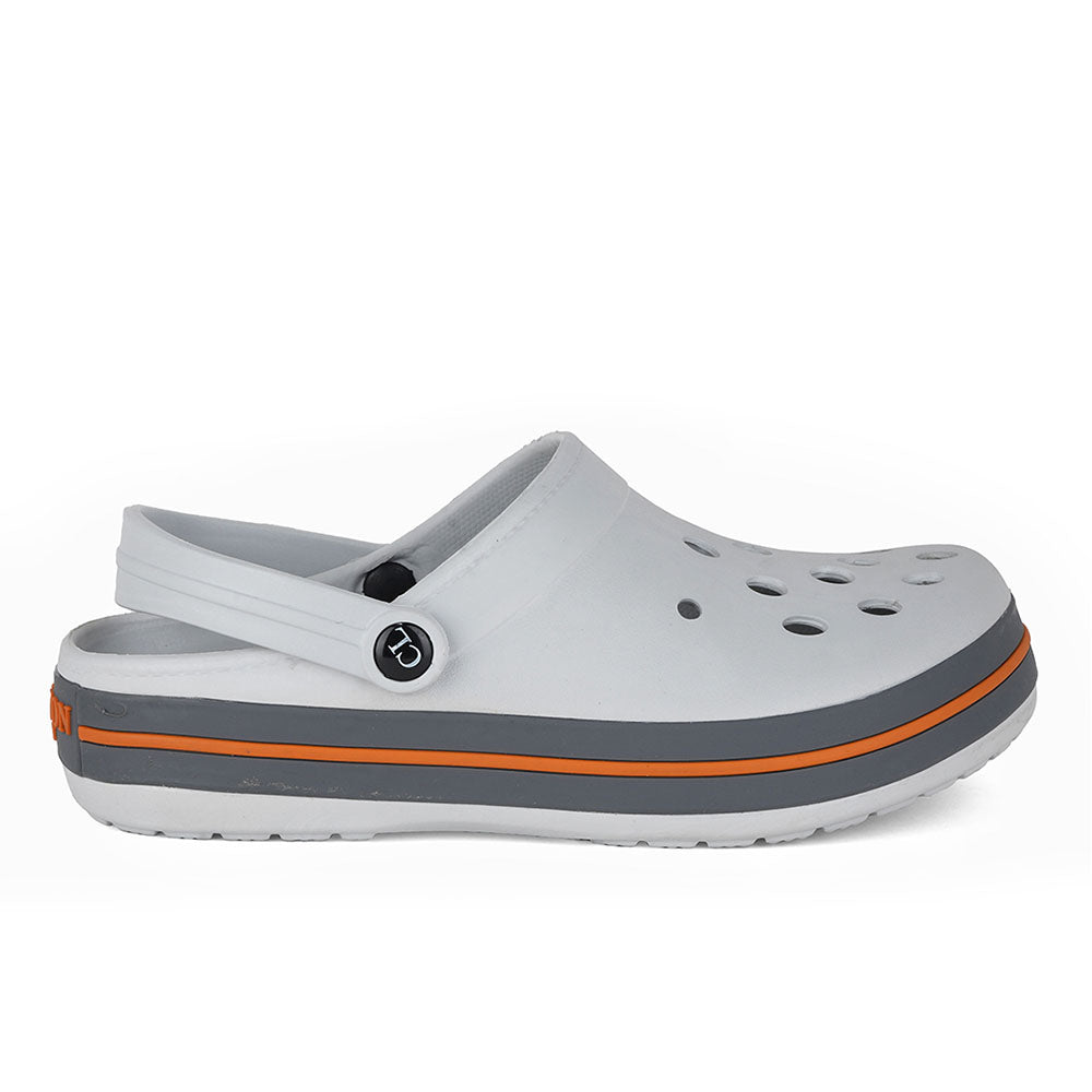 Men Classic Striped Sole Perforated Clogs