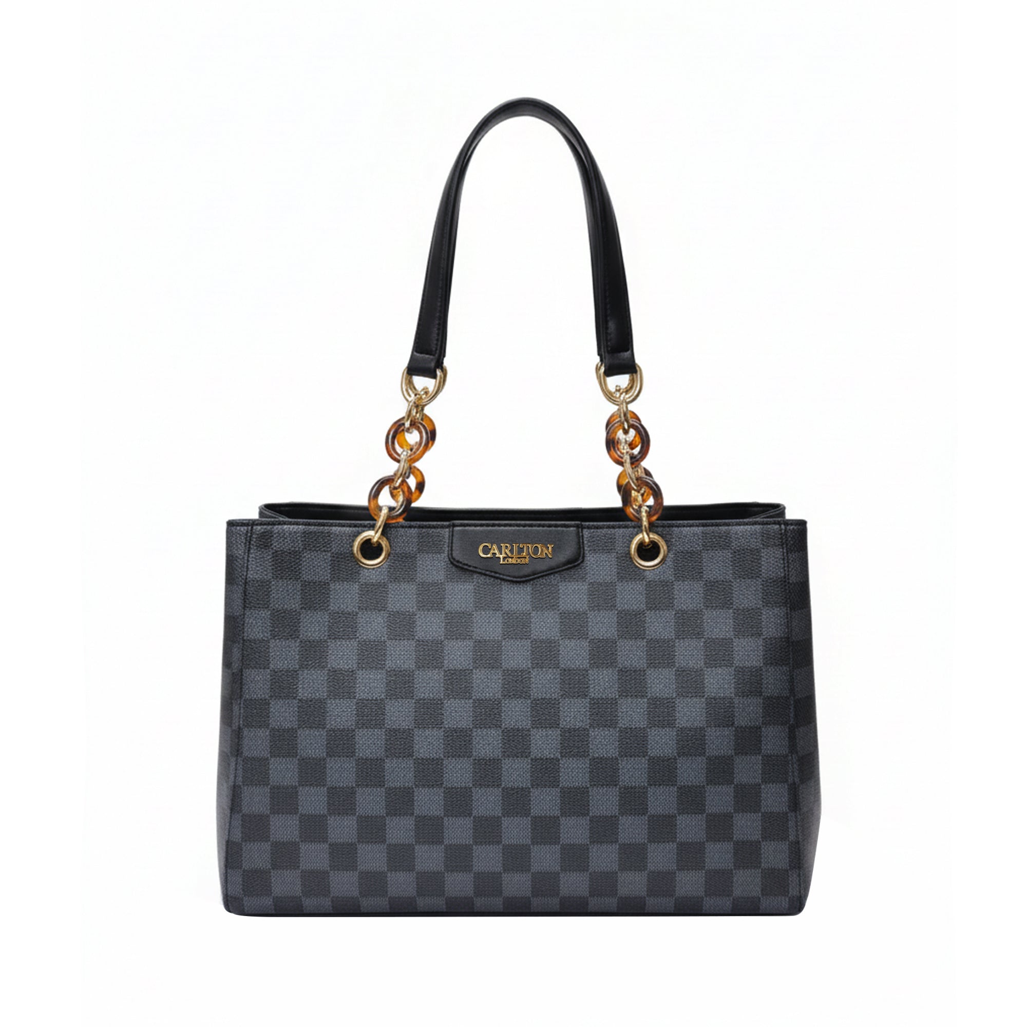 Carlton London Daphne Black Printed Tote Bag CLLP 1062 BLACK
