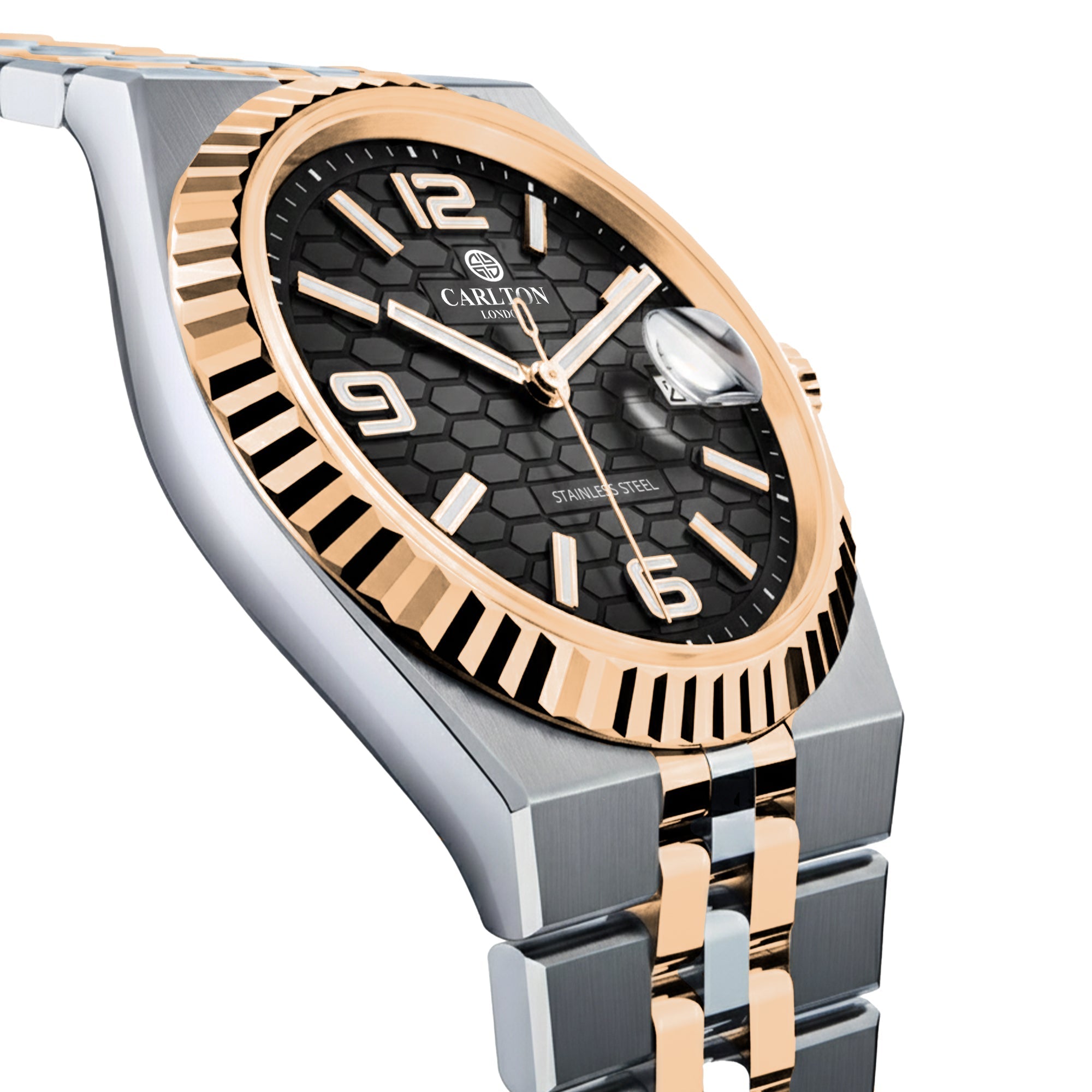 Carlton London Men Rover Black Analog Watch CL-ROVER-SRGBLK