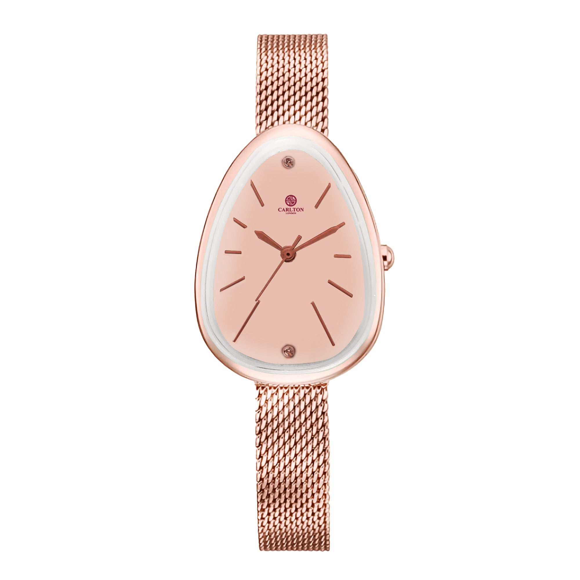 Carlton London Eleanor Women Rose Gold Stainless Steel Watch - CLWEL-RG
