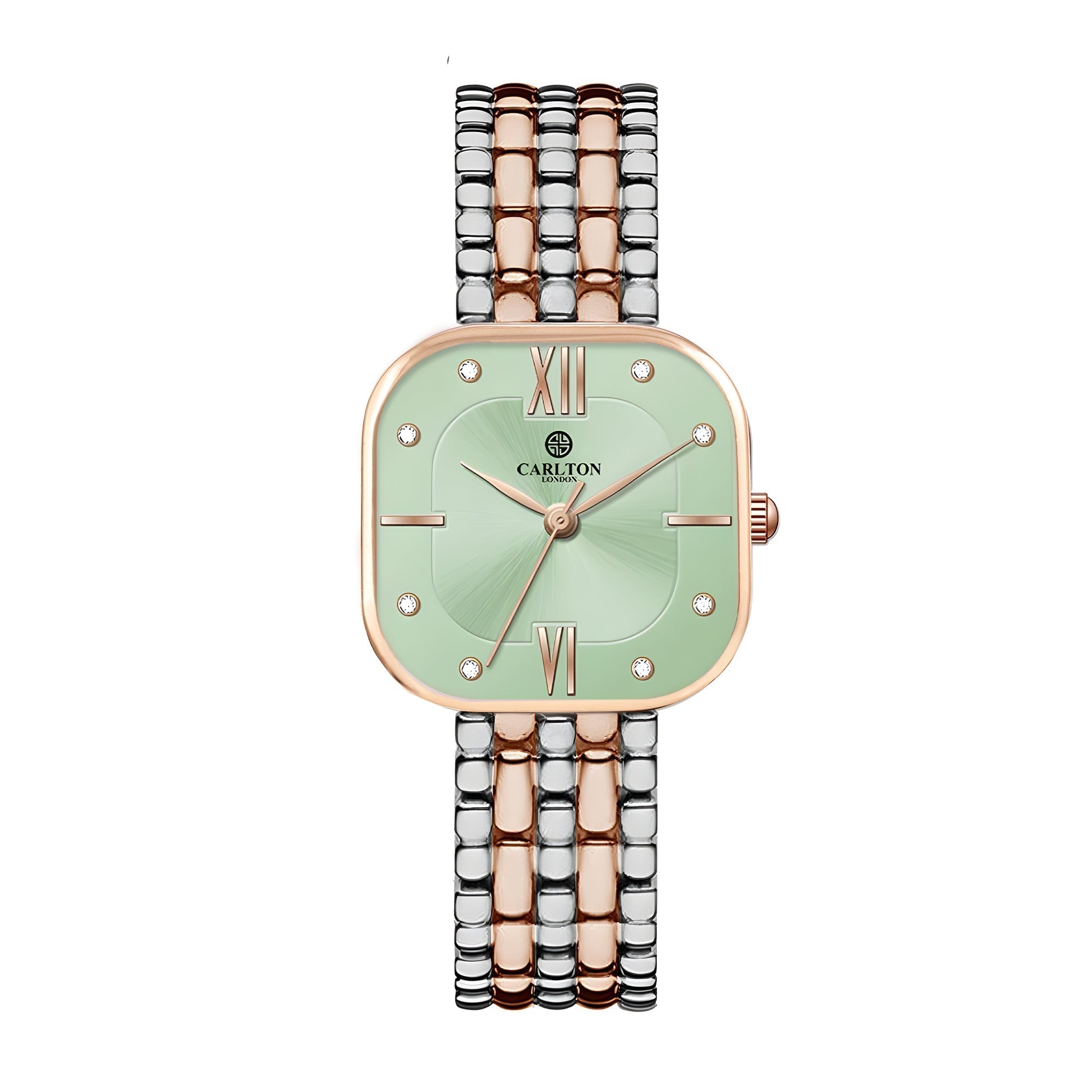 Chelsea: Women Mint Green Dial Stainless Steel Analog Watch-CLSSCLGRN