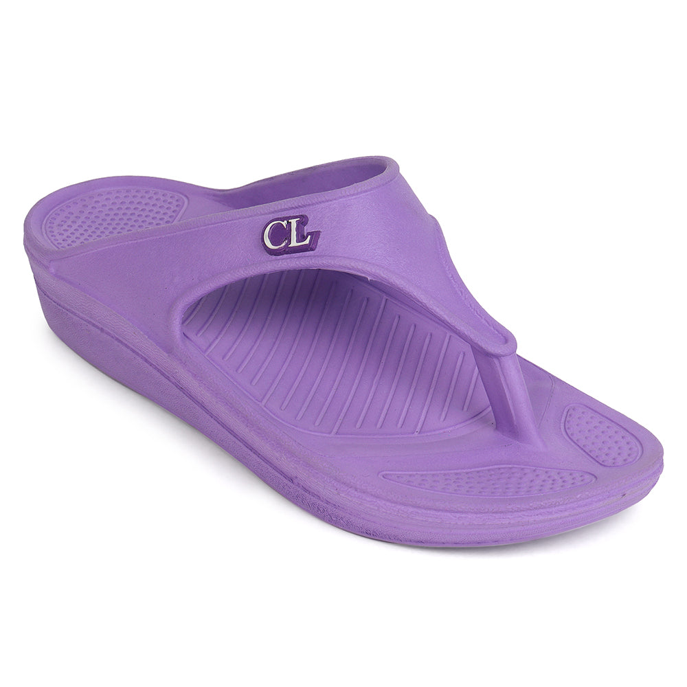 Women Fuchsia Comfortable Wedge Flip Flops