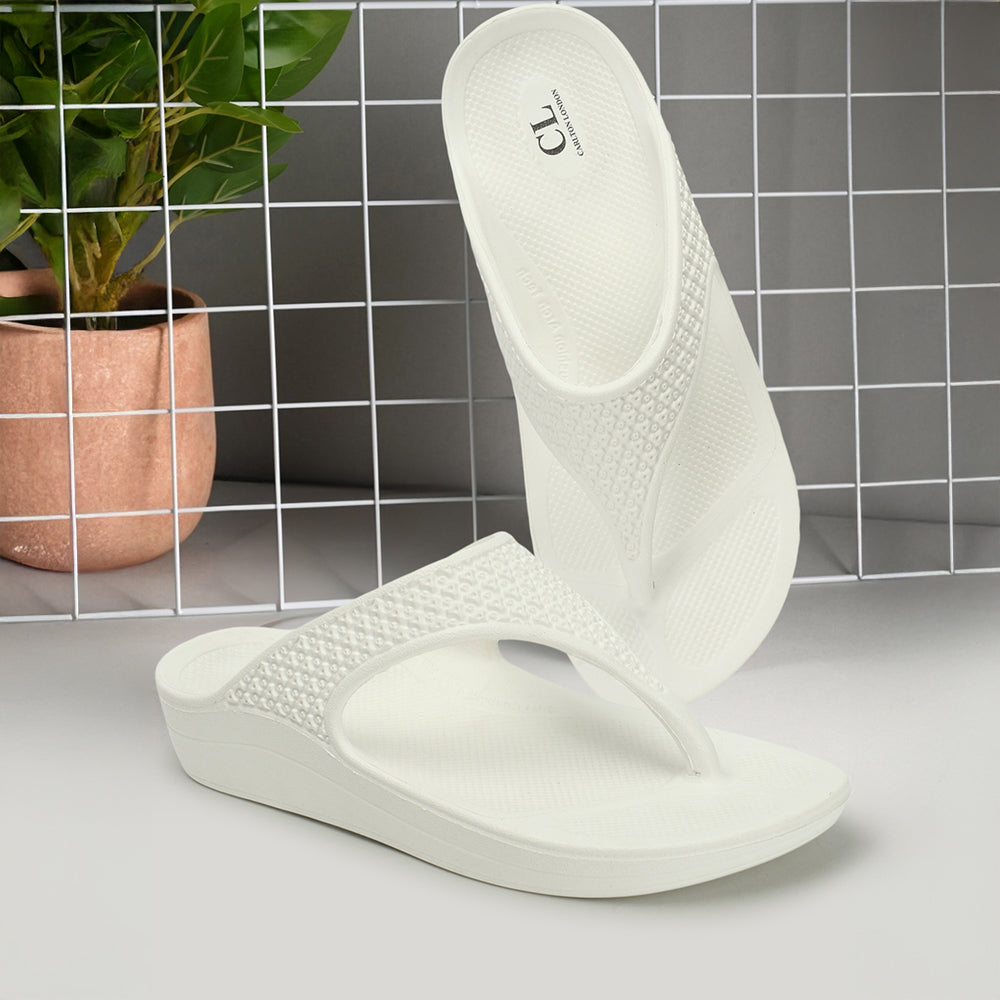 Women Solid Casual Thong Wedge Sandals