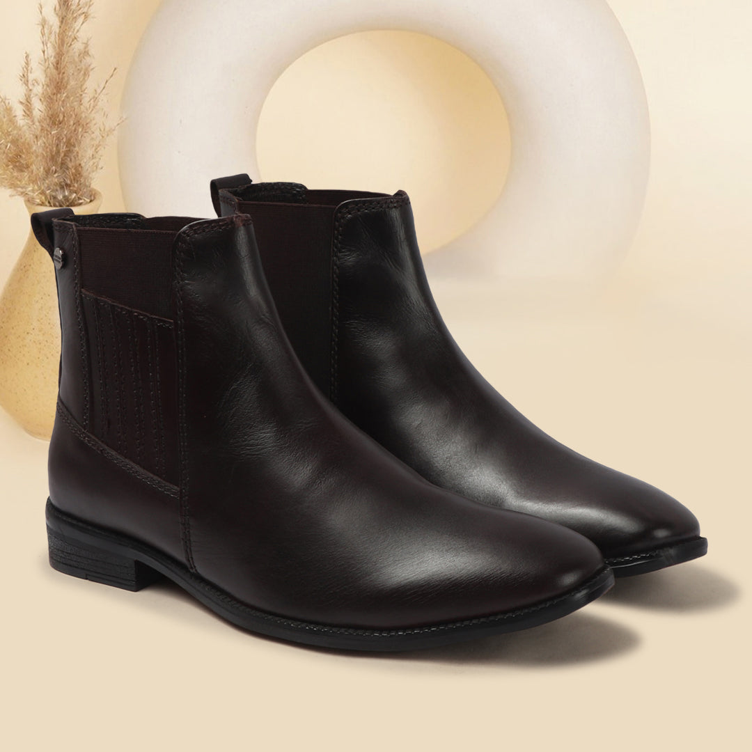 Elegant Classic Leather Ankle Boots for Men