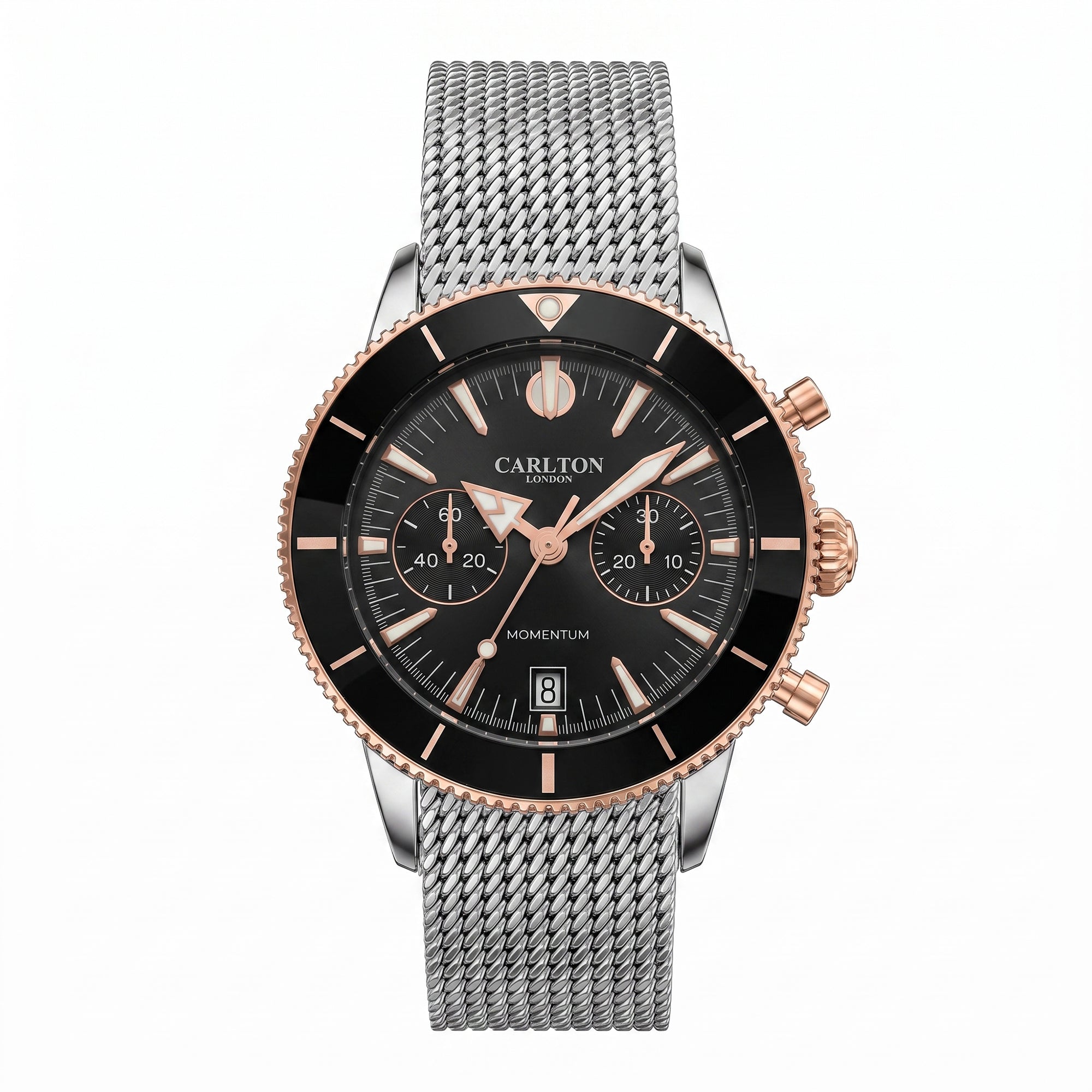 Carlton London Men Momentum Black Analog Watch - CL-MT-BLK