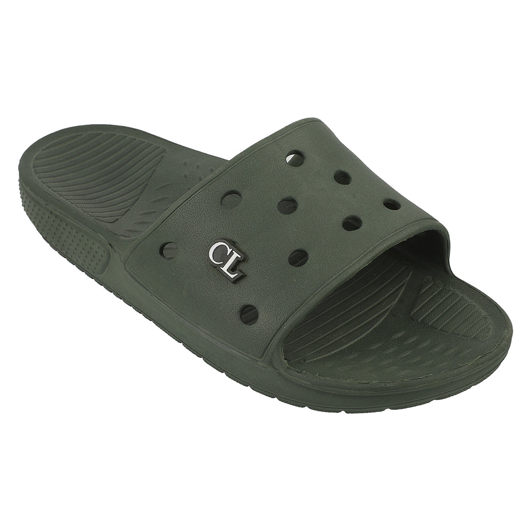 Men Perforated Comfort Solid Slider