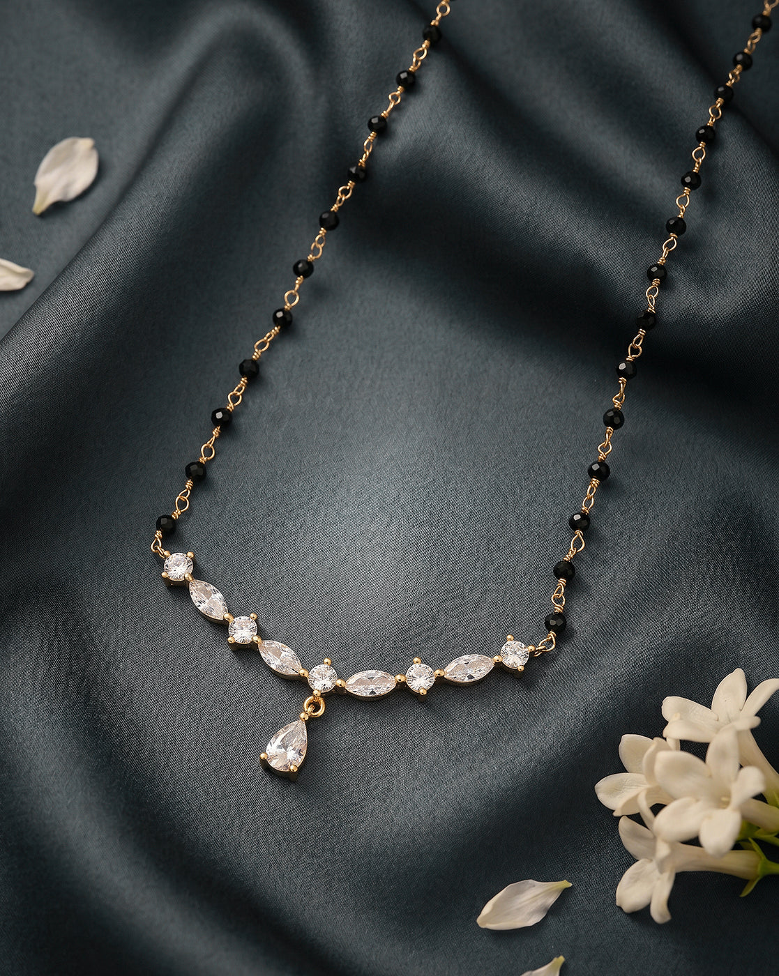 18kt Gold Plated Solitaire CZ Mangalsutra