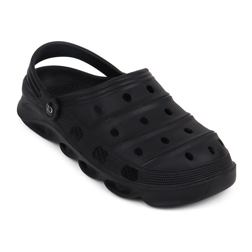 Men Sculpted Perforated Comfort Clogs with Back Strap