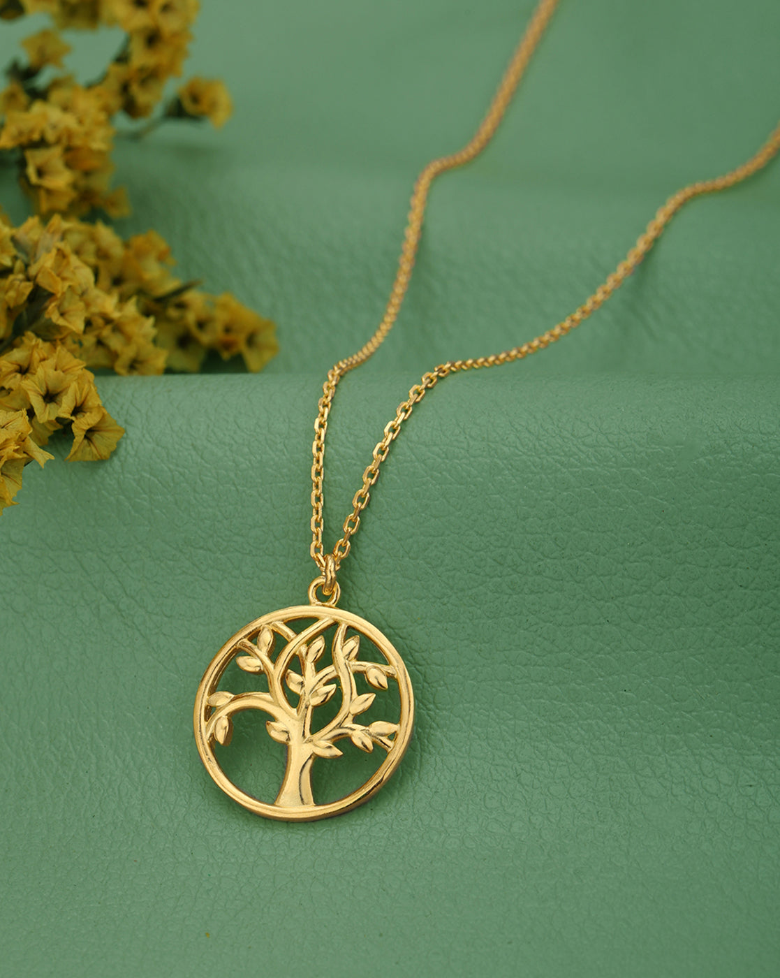 18kt Gold Plated Tree of Life Pendant and Chain