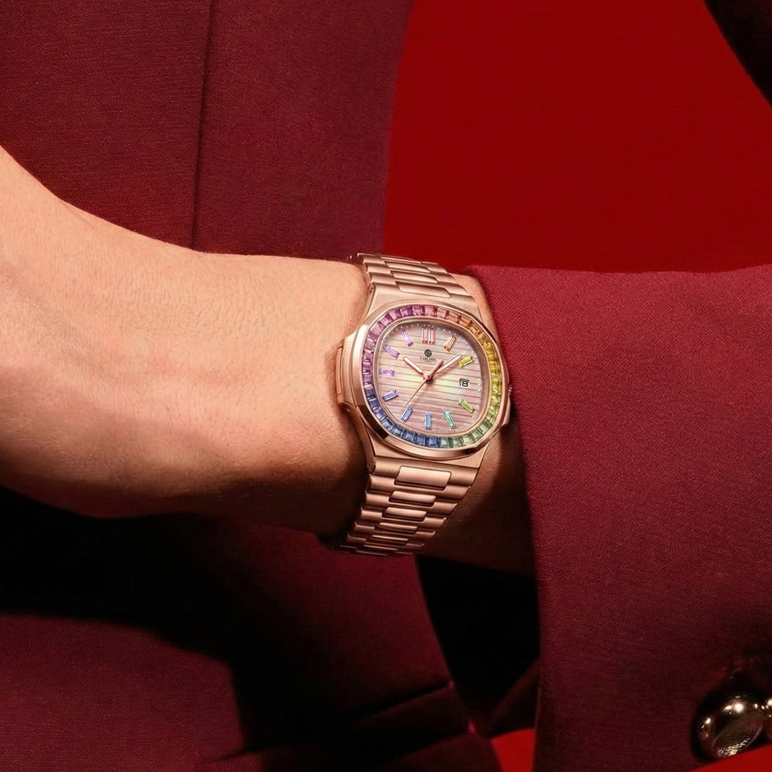 Carlton London Women Grace Rainbow Multicolor Analog Watch CLDPP-004