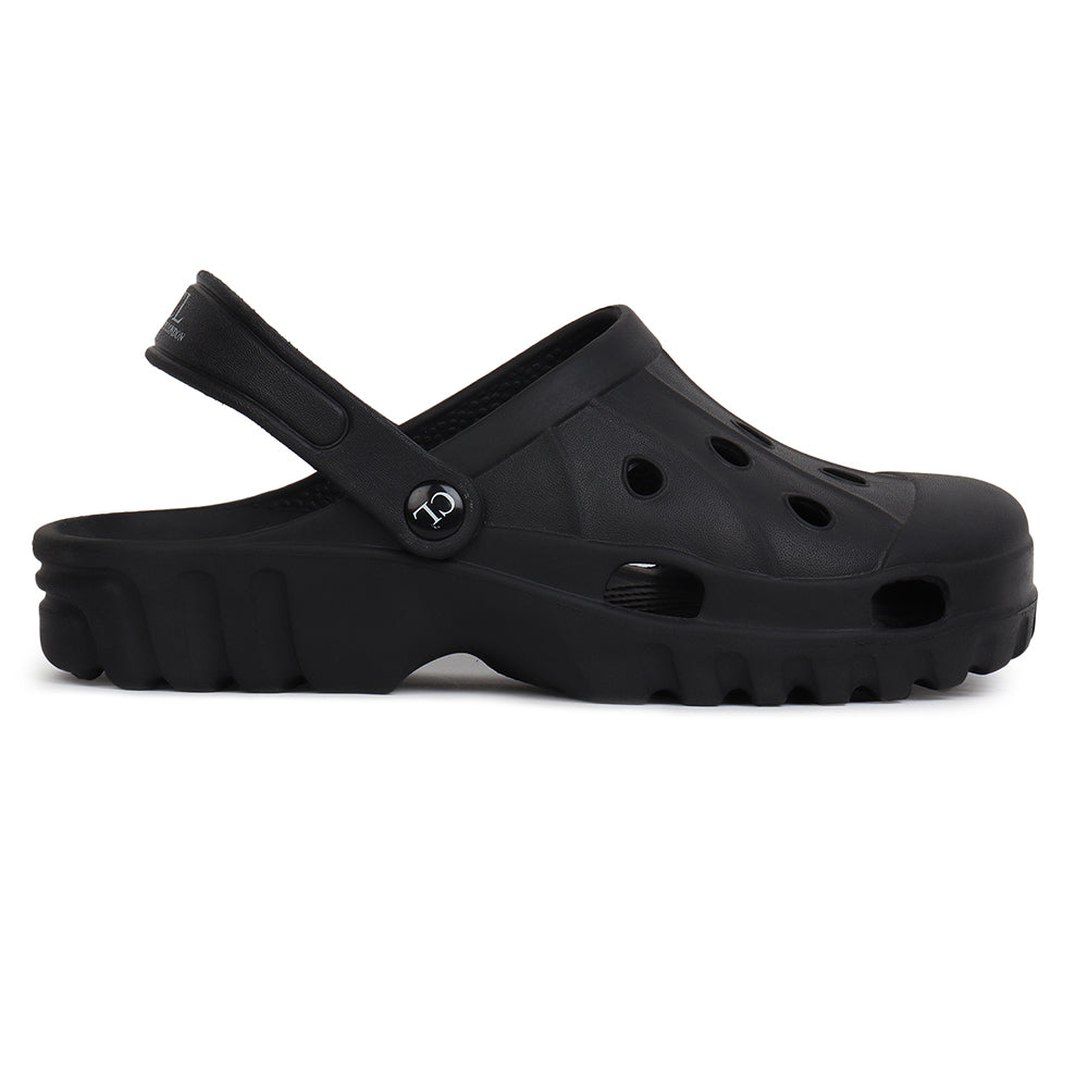 Men Perforated Slip On Clogs with Back Strap