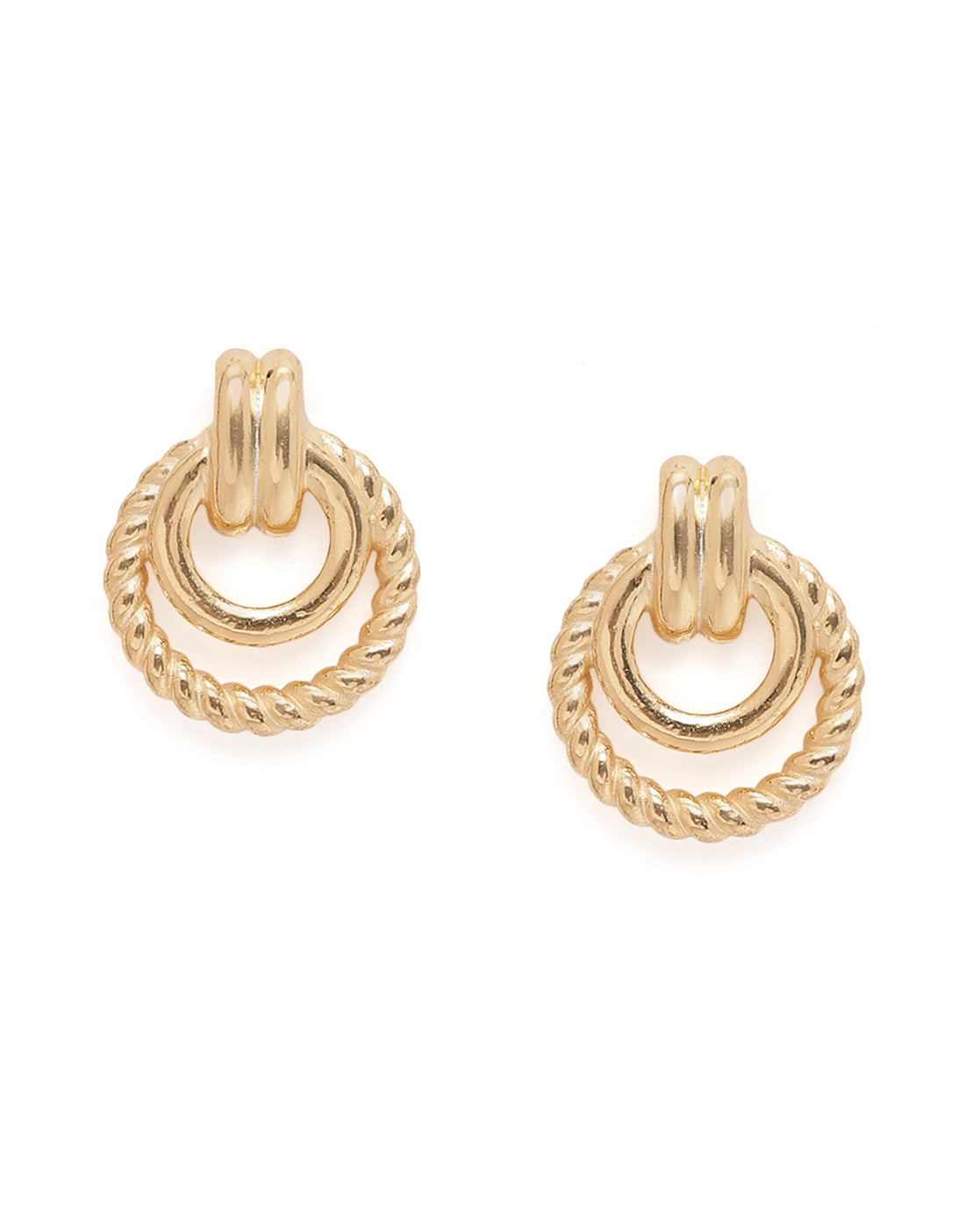 18kt Gold Plated Circular Stud Earring