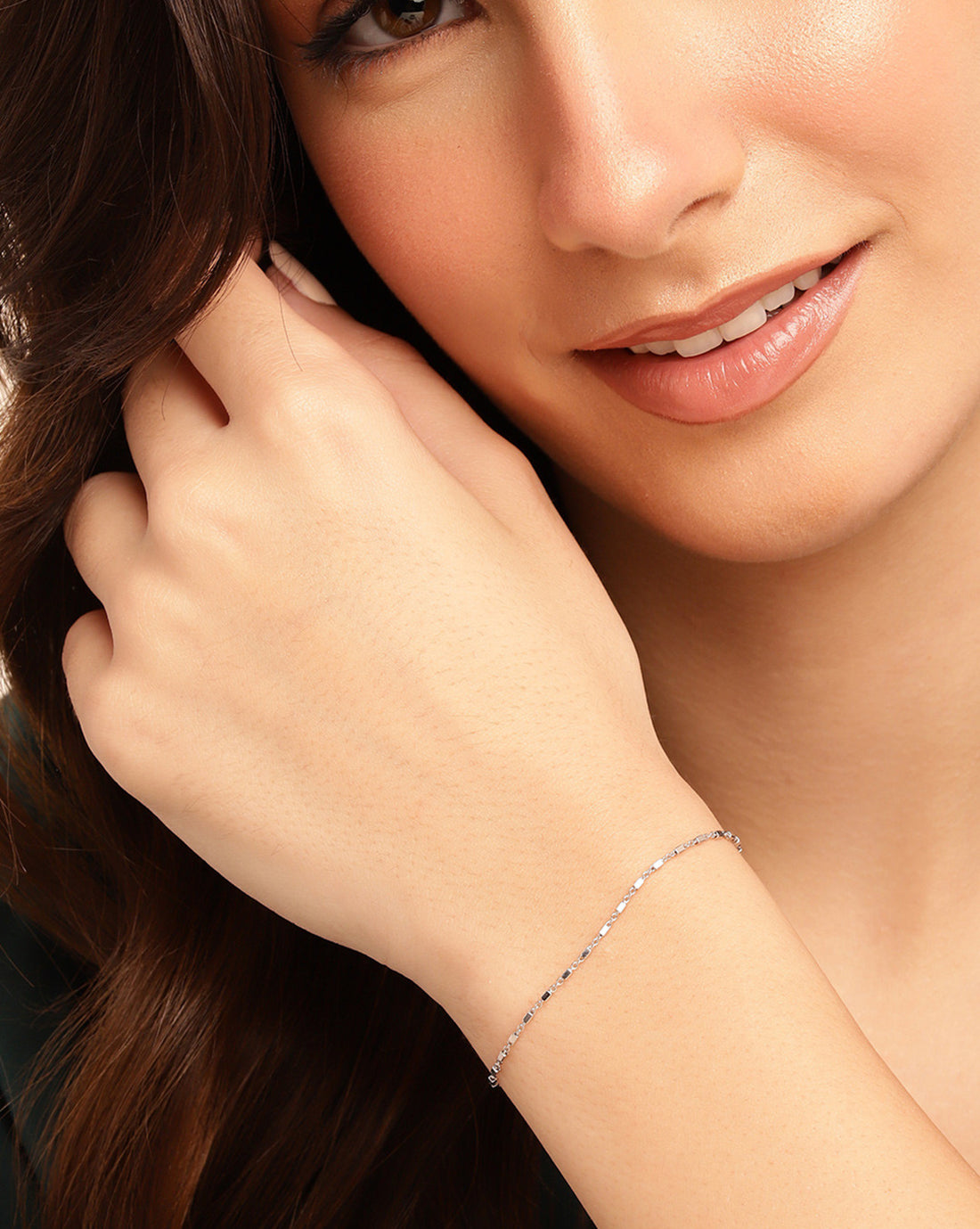 925 Sterling Silver Rhodium Plated Wraparound Bracelet