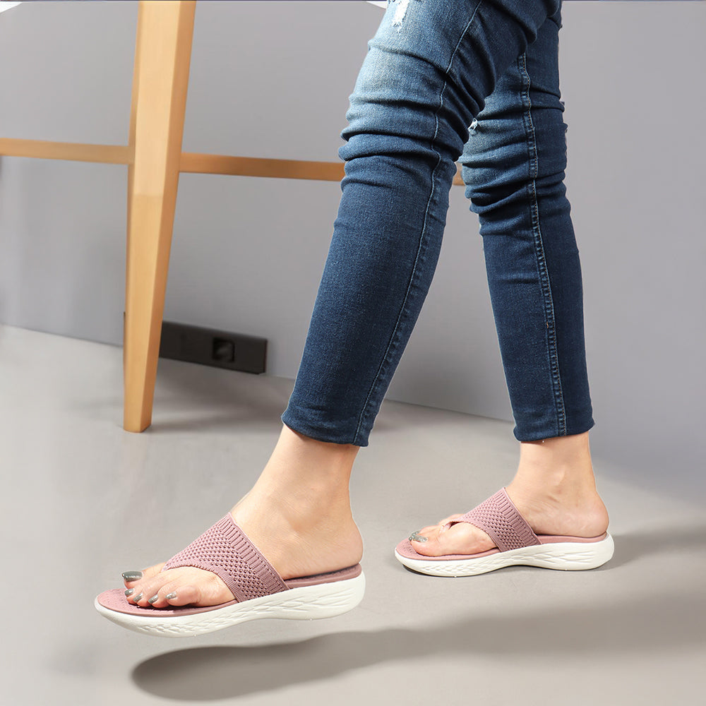 Women FlyKnit Thong Comfort Sandal