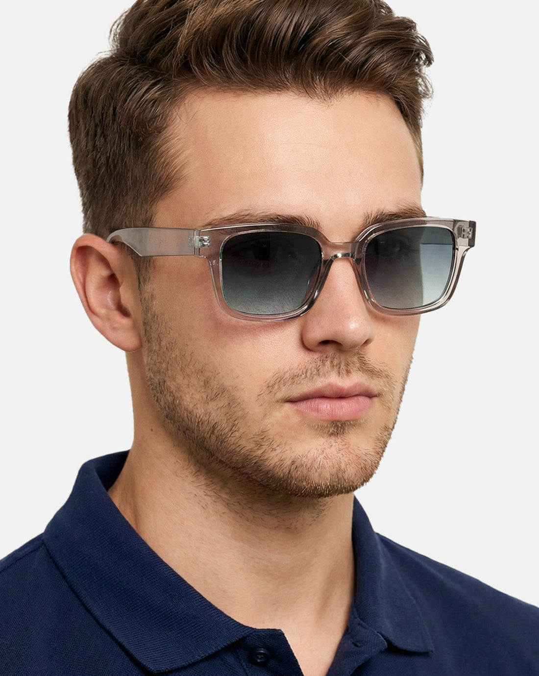 Unisex Grey Toned Grey UV Protected Lens Square Sunglasses
