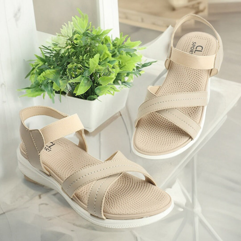 Women Cross Strap Adjustable Comfort Sandals - Main Image
