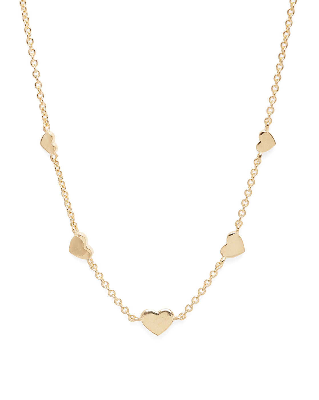 18kt Gold Plated Heart Charms Necklace