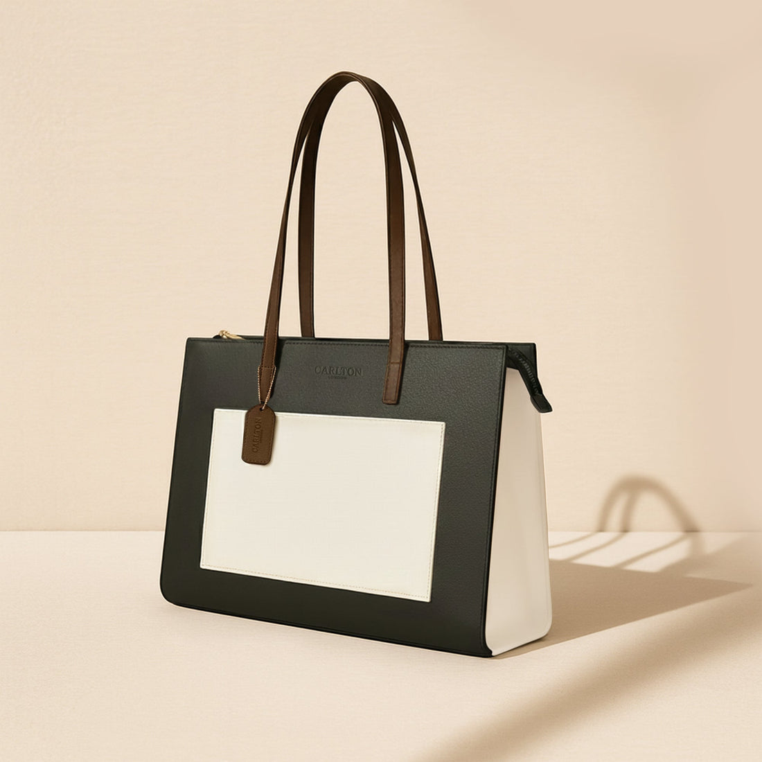 Carlton London Selene Structured Green Tote Bag CLHB 11
