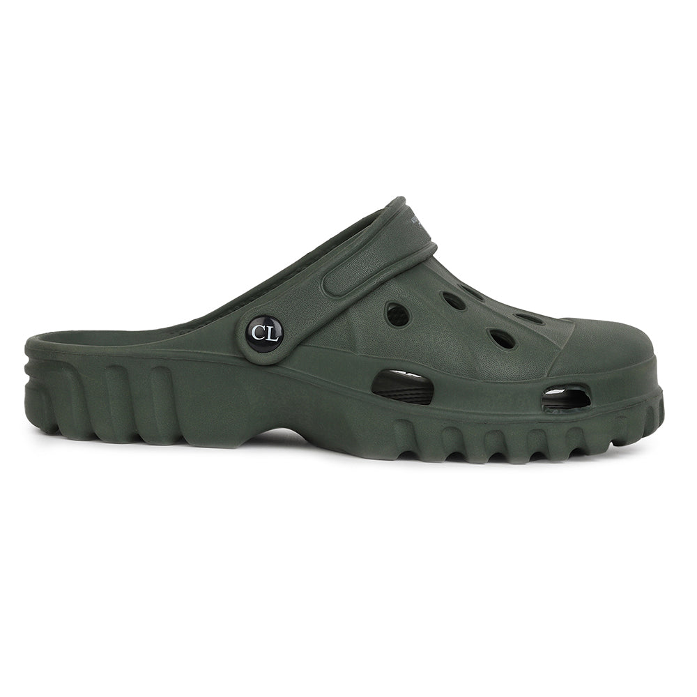 Men Perforated Slip On Clogs with Back Strap