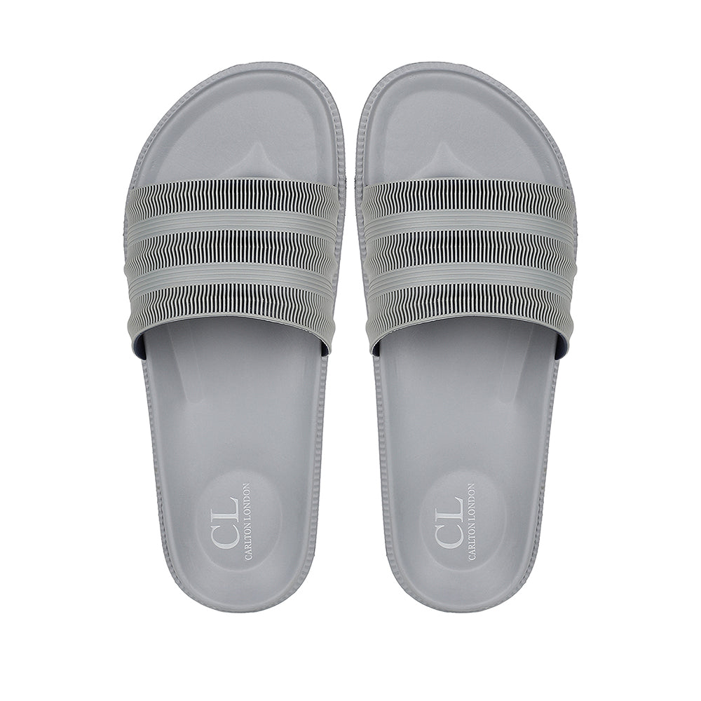 Men Textured Comfort Slip On Slider