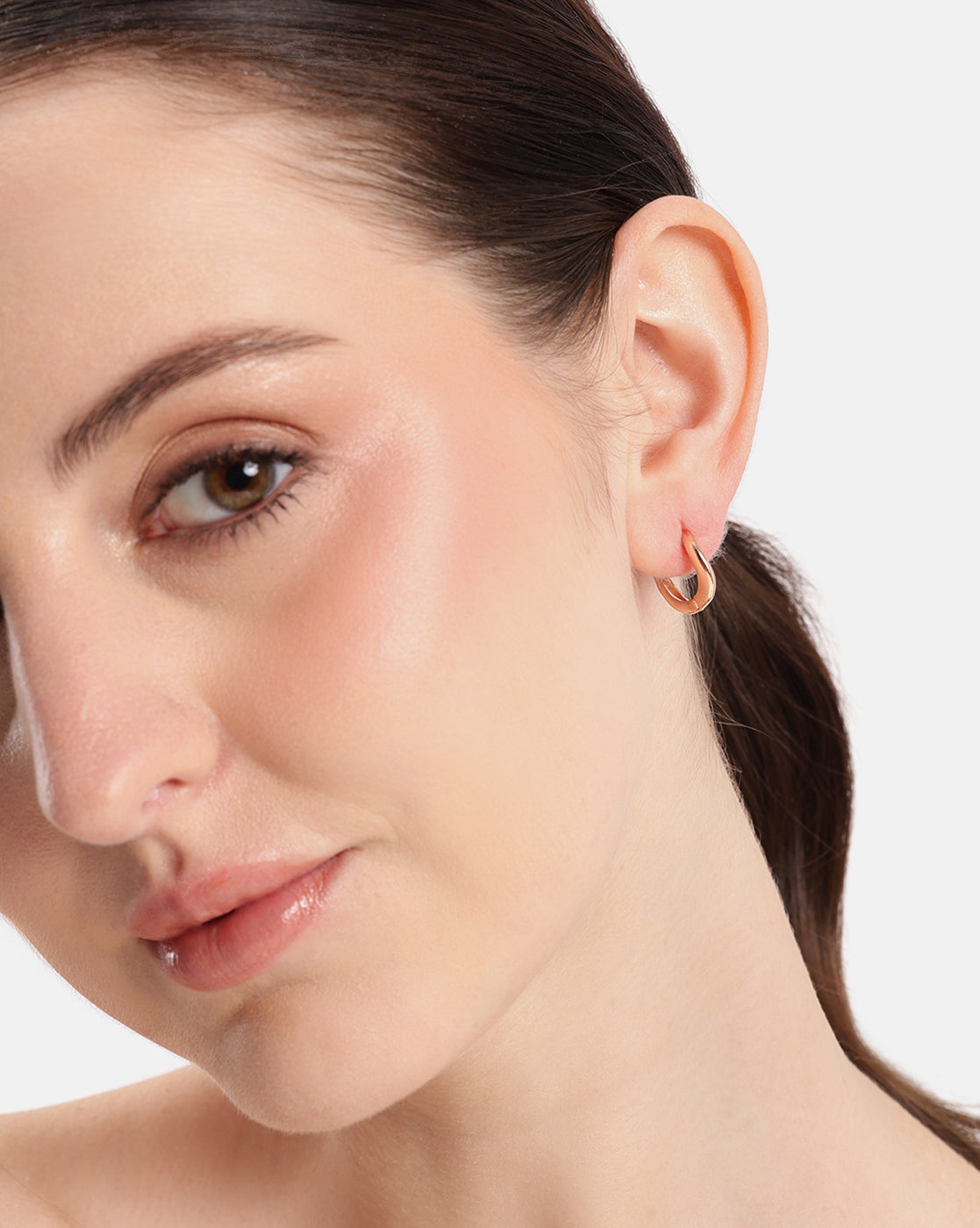 18kt Rose Gold Plated Bold Hoop Earring