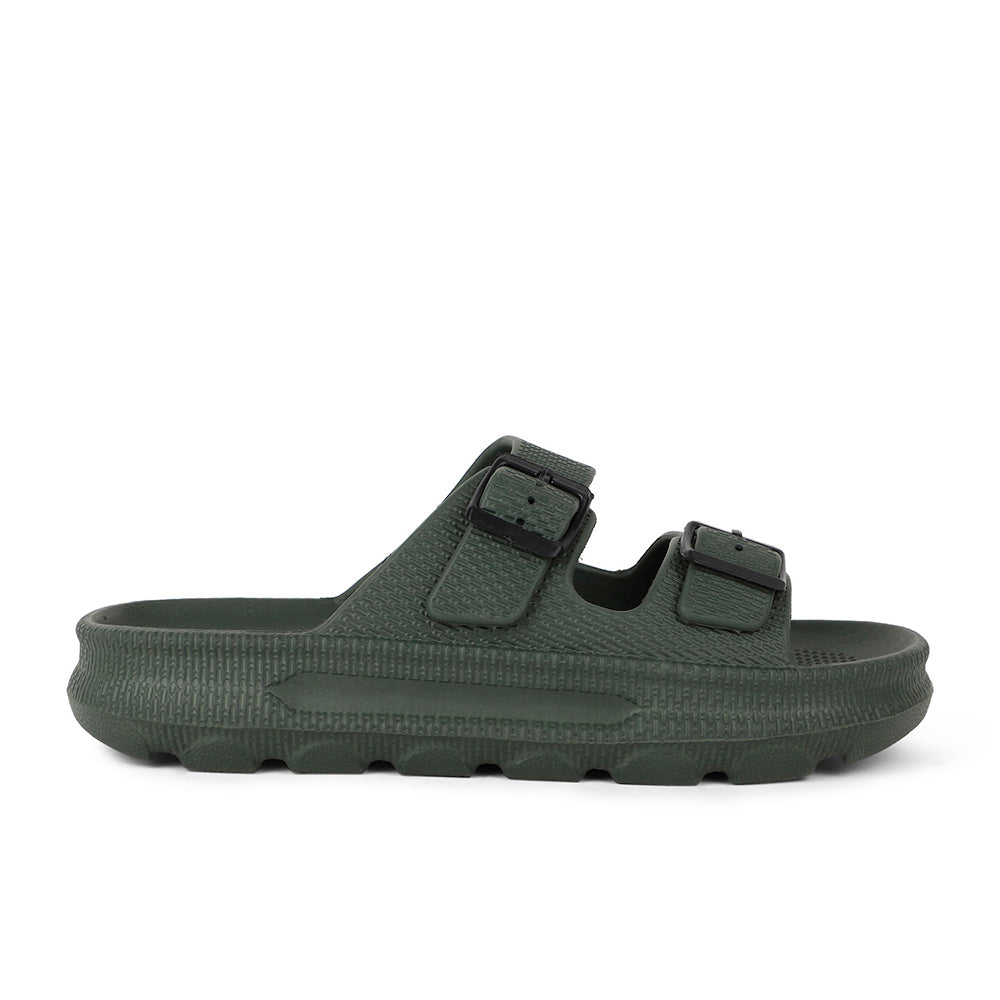Men Textured Dual Strap Comfort Sliders