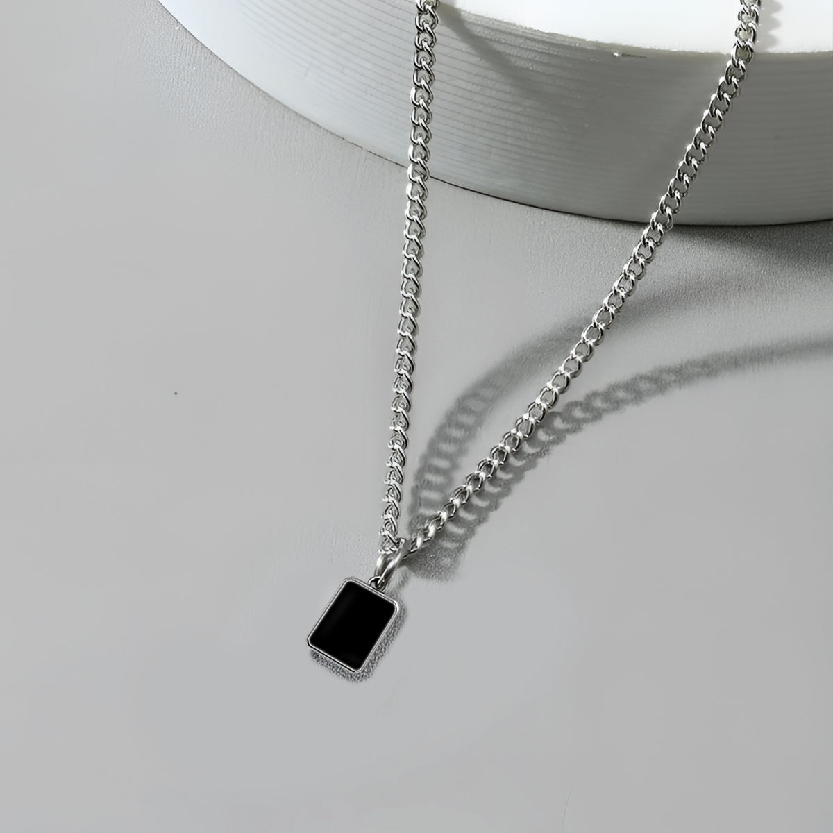 Men Pandant Black Necklace - CLJW-13