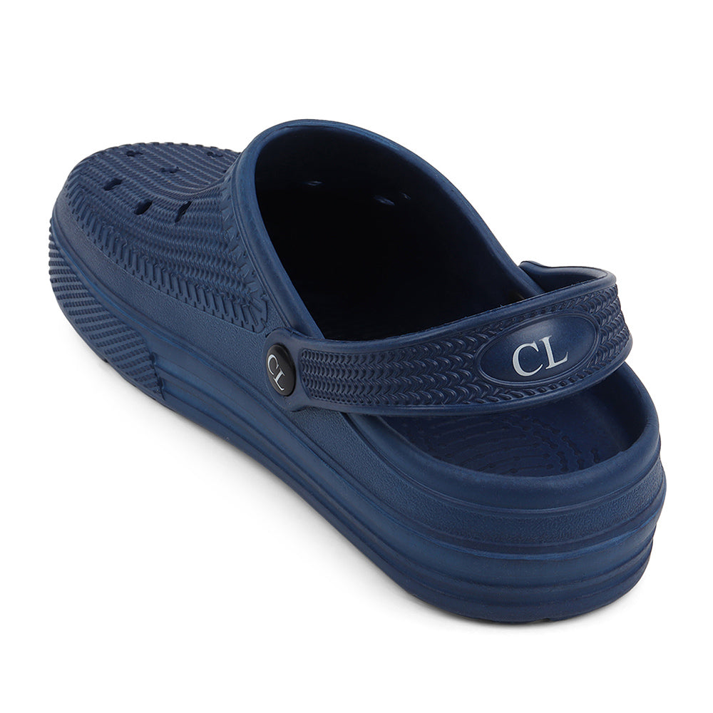 Men Sculpted Perforated Comfort Clogs with Back Strap