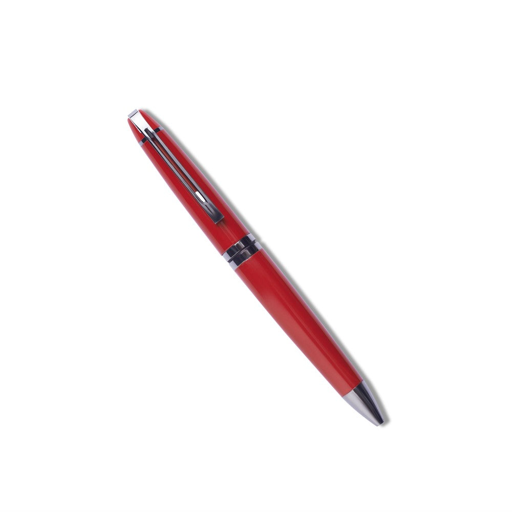 Carlton Red Gun Metal Twist Pen - Sophisticated Elegance with a Twist