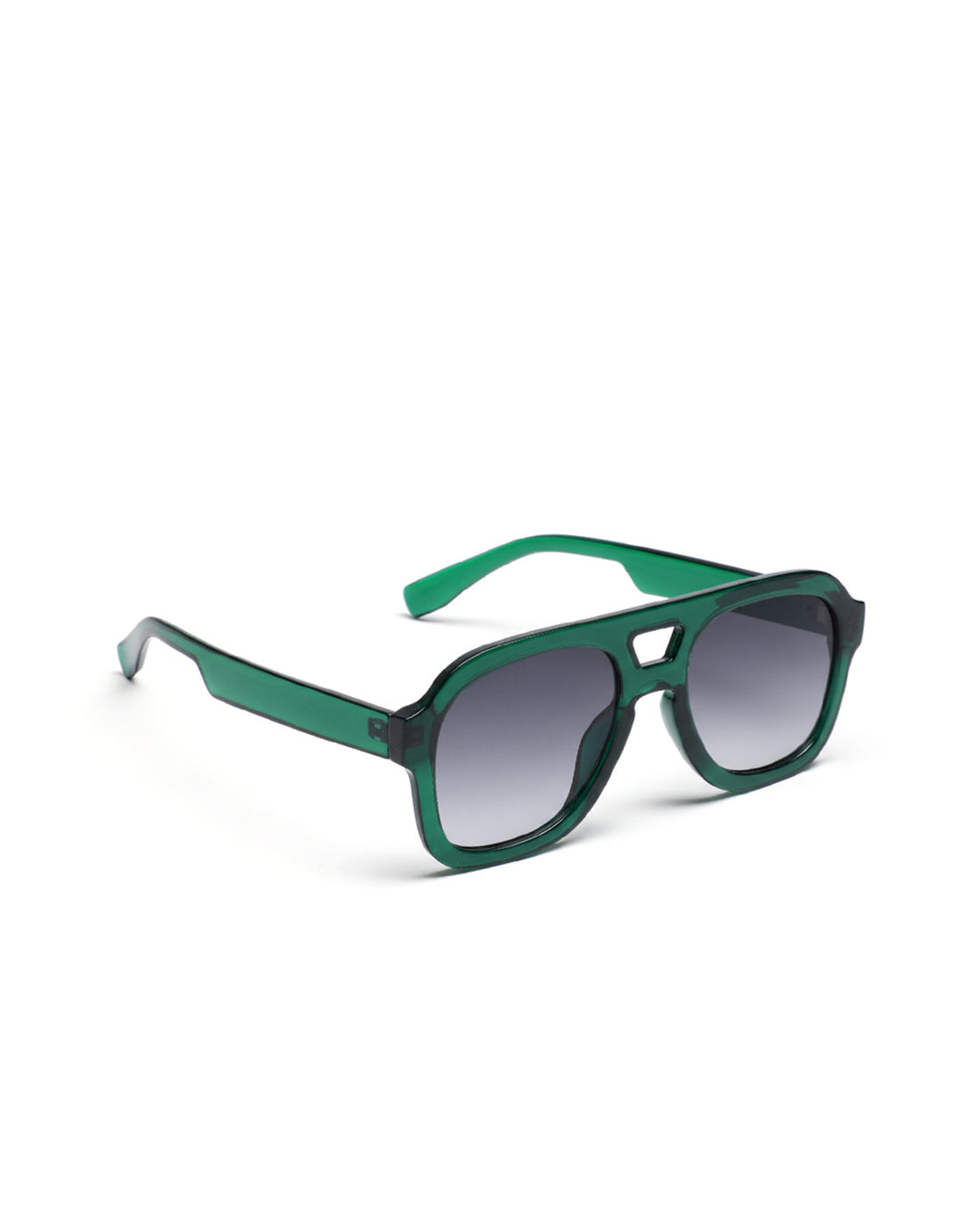 Men Green Toned Grey UV Protected Lens Aviator Sunglasses
