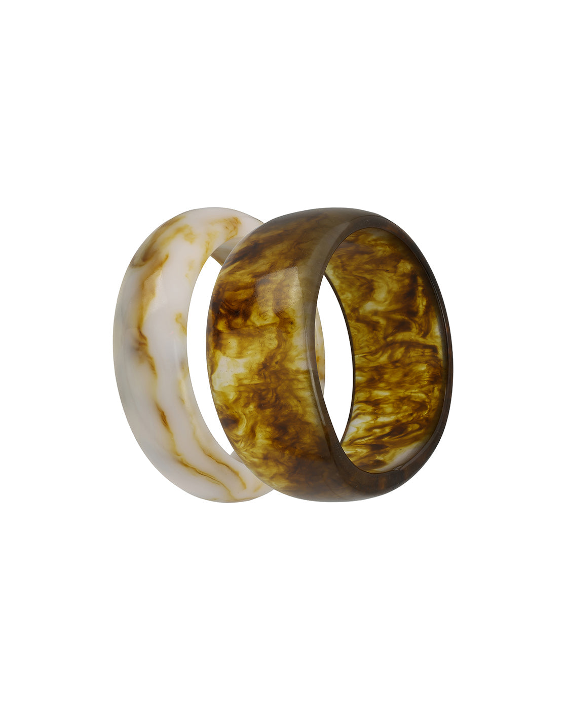 Set of 2 Fashionable Chunky Resin Bracelet