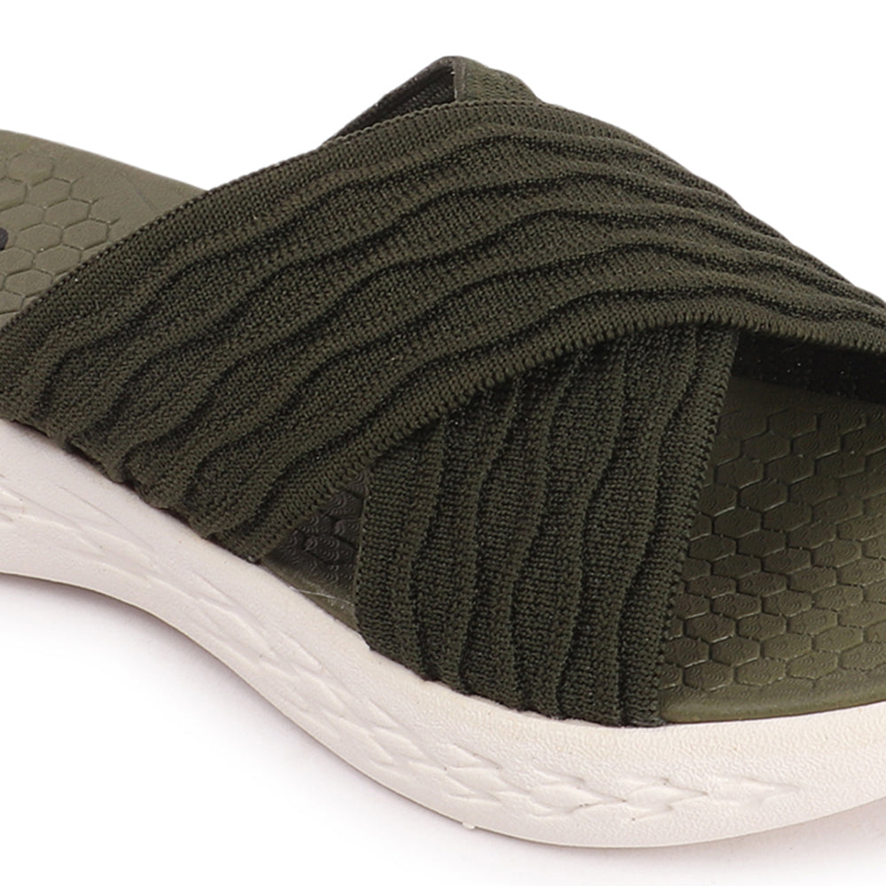 Women Criss Cross Klynit Comfort Slides