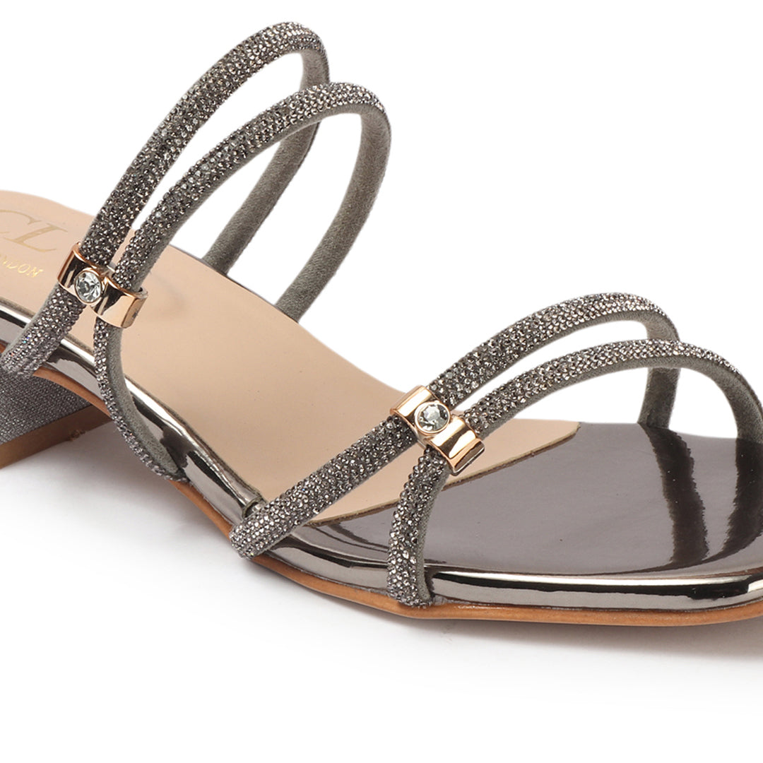 Women Embellished Party Block Sandals
